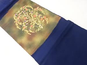 リサイクル　枝花模様織出し名古屋帯